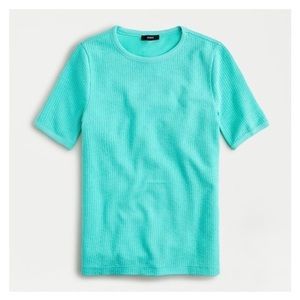 J. Crew NWOT Spearmint Short Sleeve Waffle T-Shirt
